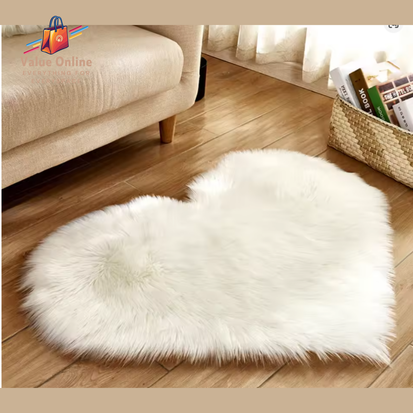 Plush Carpet Heart Shaped Faux Fur Rug Imitation Wool Christmas Coffee Table Living NZ