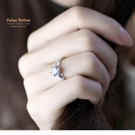 925 Sterling Silver Classic Ring for Women 70Ct Diomond