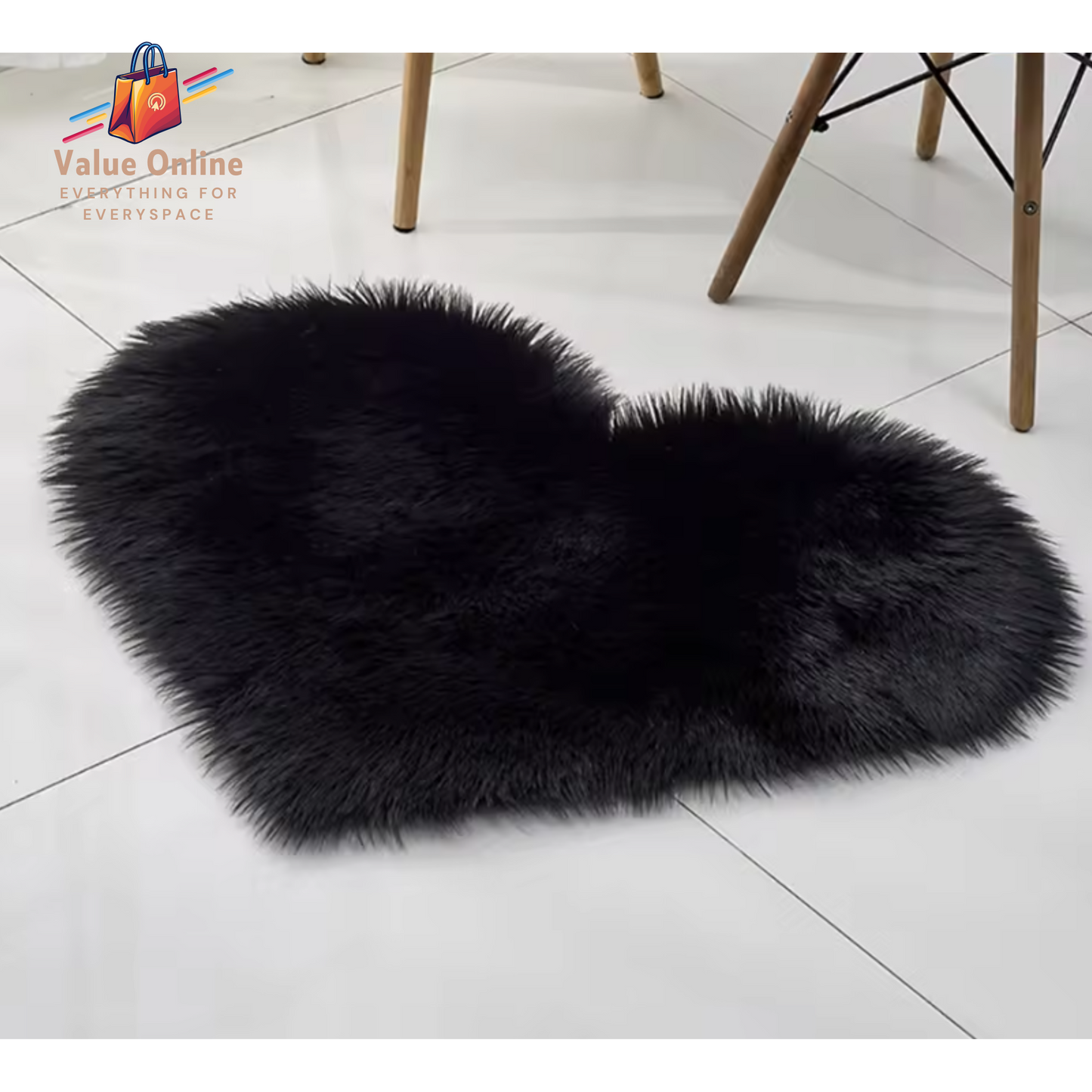 Plush Carpet Heart Shaped Faux Fur Rug Imitation Wool Christmas Coffee Table Living NZ