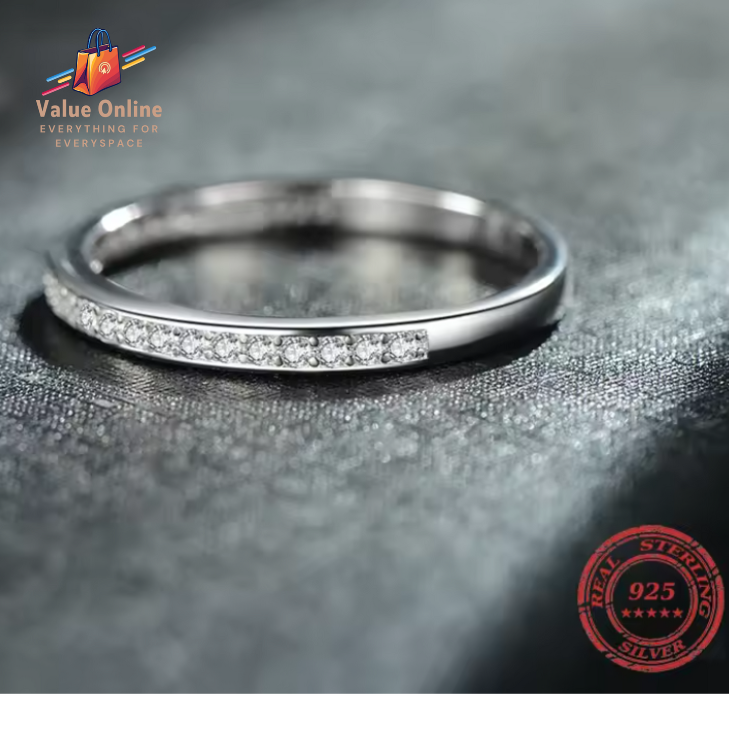 Classic Simple 100% 925 Sterling Silver Rings