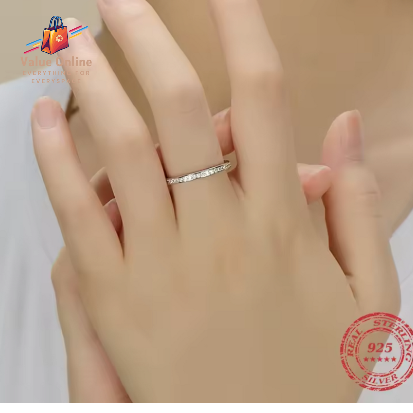 Classic Simple 100% 925 Sterling Silver Rings