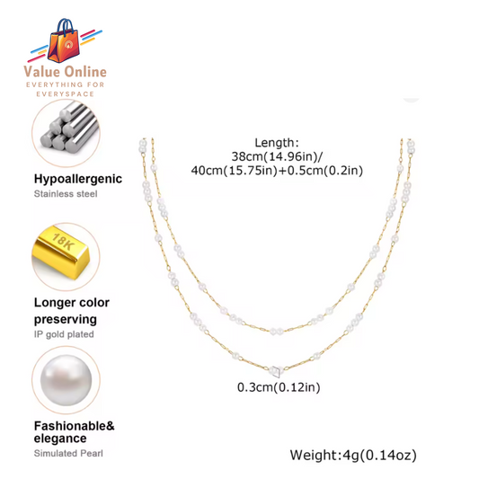 Elegant Imitation Pearls Necklace For Women