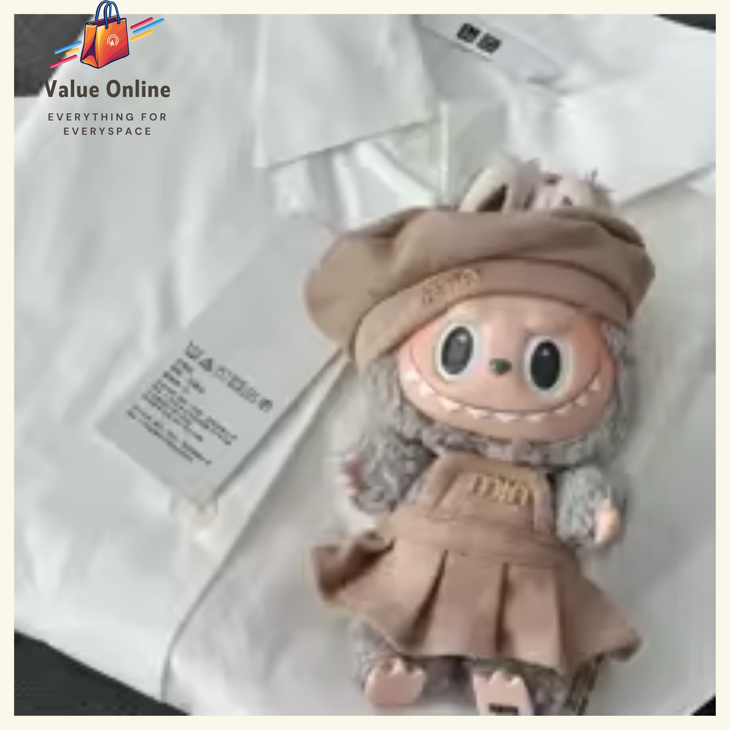 Labubu Doll Clothes Pong Skirt Set with Bow Tie Labubu Idol V1 V2 Dolls Clothing Accessories 15/17cm Plush Doll Universal