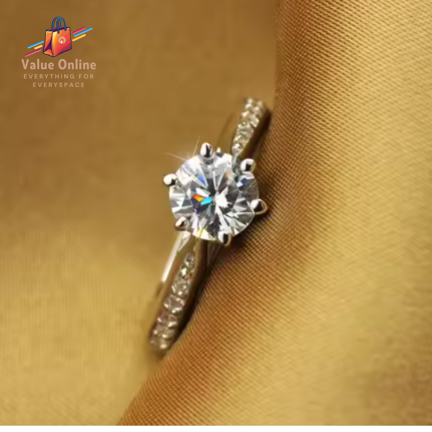 925 Sterling Silver Classic Ring for Women 70Ct Diomond