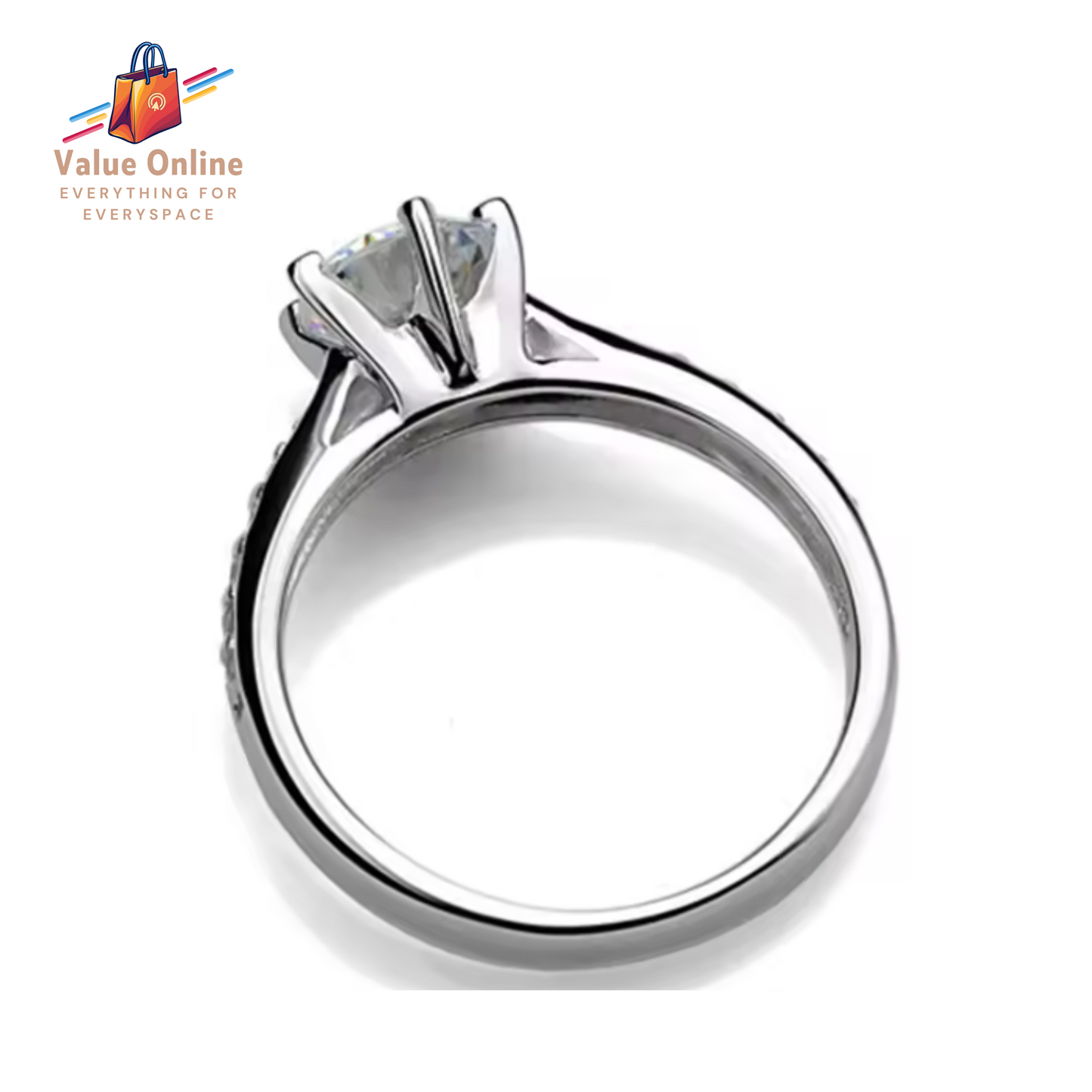 925 Sterling Silver Classic Ring for Women 70Ct Diomond