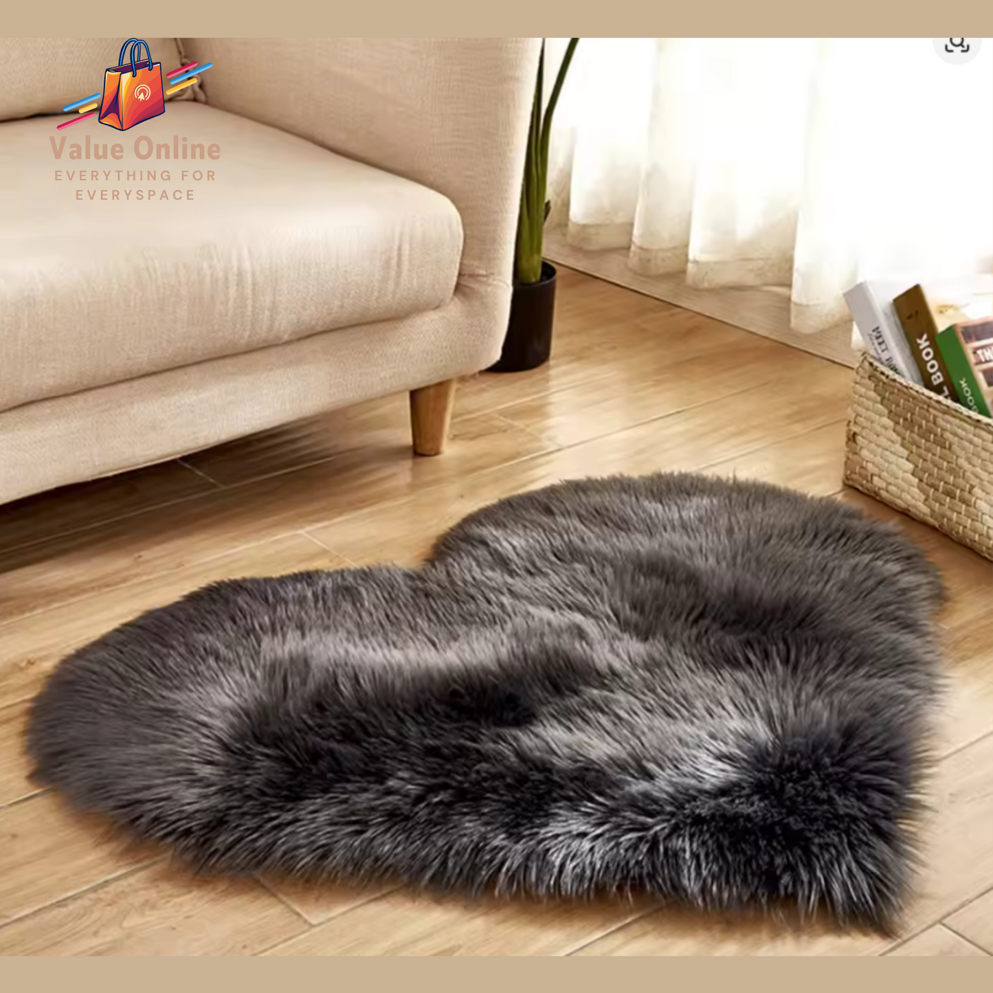 Plush Carpet Heart Shaped Faux Fur Rug Imitation Wool Christmas Coffee Table Living NZ