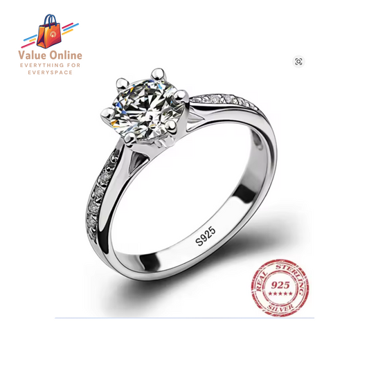 925 Sterling Silver Classic Ring for Women 70Ct Diomond